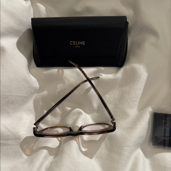 Celine Brown Ombré Tortoise Eyeglasses with Black Case - Picture 6 of 7